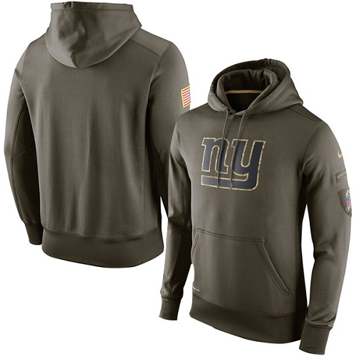 NFL Men's New York Giants Nike Olive Salute To Service KO Performance Hoodie